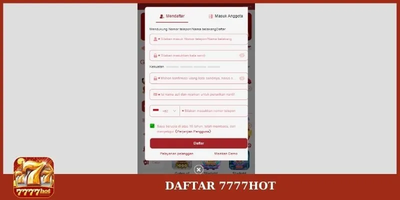 Pemain Merujuk Panduan Pendaftaran di 7777Hot